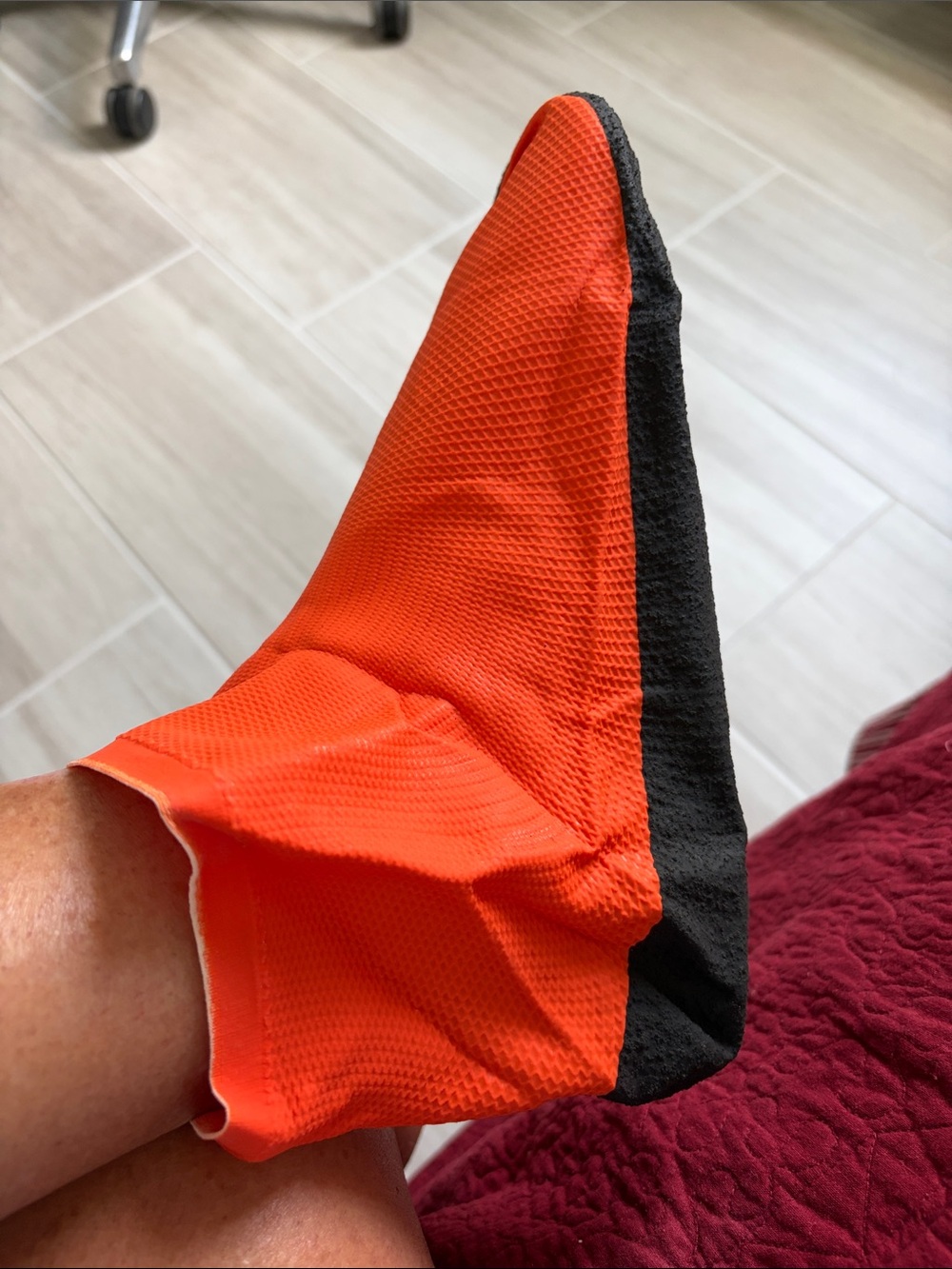Men's or Women’s Waterproof Shoe Covers Orange and Black – Performance Fit